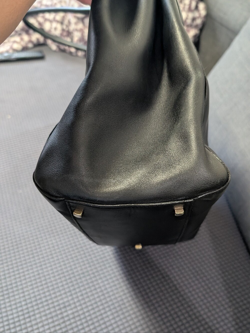 Salvatore Ferragamo Black Leather Tote Bag with Gold Hardware - Picture 7 of 7